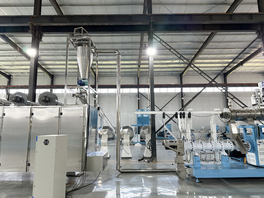 Extrudeuse à basse température pour aliments pour animaux de compagnie et aliments pour poissons Machine de cuisson du pain avec moteur PLC de base