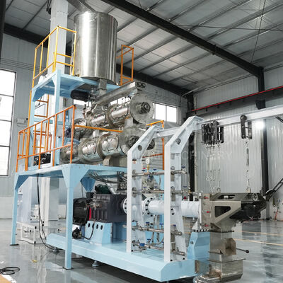 Wet Type Automatic Floating fish feed extruder Twin screw Dog Food Extruder machine 1-6t/h New Condition