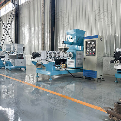 Stainless Steel Fish Feed Extruder Machine with 100-2000 kg/h Capacity and Automatic Feeding for Pet Food Pellet Making