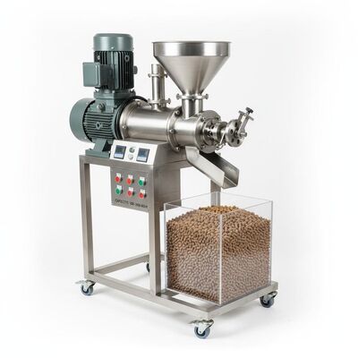 Machine à pellets pour aliments pour poissons à extrudeuse à vis unique avec une capacité de 100 à 2000 kg/h, construction en acier inoxydable et fonctionnement facile