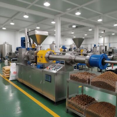 Nouveau Condition Automatique à double vis coulant Extrudeuse d'aliments pour poissons Pet Food Pellet Making Machine Cat Dog Feed Extruder Machine Prix