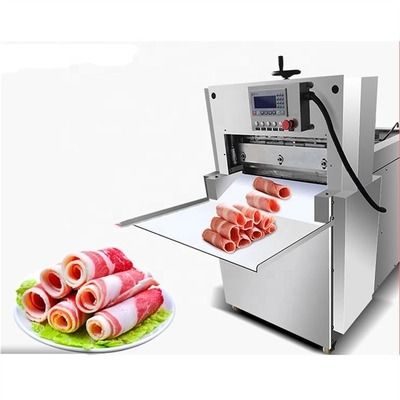 Maison automatique de trancheuse de coupeur de viande de scie d'os découpant la coupe en tranches gelée de viande de porc
