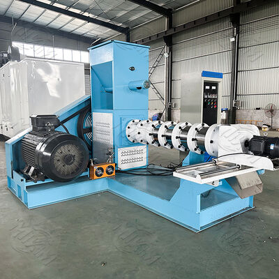 40 à 2000 kg/h Machine de fabrication de granulés flottants pour aliments pour poissons à vis simple à sec, 0,5-12 mm Machine d'extrusion de granulés flottants pour aliments pour poissons à vis jumelles de type humide prix à vendre